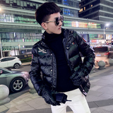 社会小伙立领飞机棉衣外套修身皮棉服A343-CF39-P128控158黑色，男装棉衣，电商A343