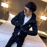 冬装社会小伙连帽棉衣男外套修身棉服红A343-CF36-P125控155，男装棉衣，电商A343