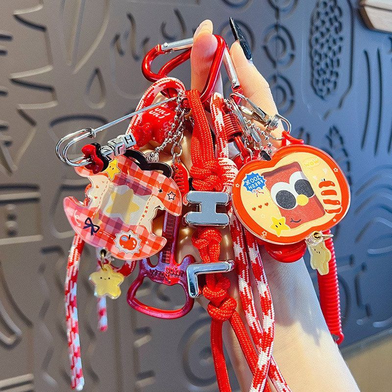 miu包包挂件手绳DIY喜庆红苹果