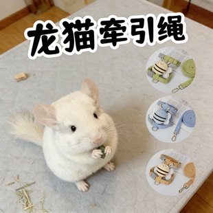 龙猫牵引绳防挣脱可调节专用外出绳子遛龙猫背带神器防逃出门用品