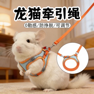龙猫牵引绳防挣脱胸背带可调节舒适0勒感宠物外出训练绳锁扣项圈