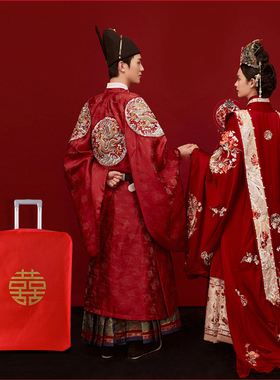 结婚箱套用品陪嫁婚庆罩子密码皮箱双喜字防尘袋行李箱保护套红色