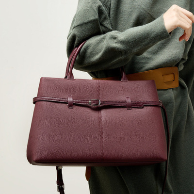 高级真皮手提包女新款春夏大容量