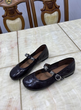 2026新款真皮女鞋平底玛丽珍鞋休闲百搭舒适时尚女单鞋26580-51