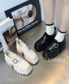 鞋 2025新款 2201 女单鞋 四季 真皮女鞋 休闲舒适厚底圆头乐福鞋