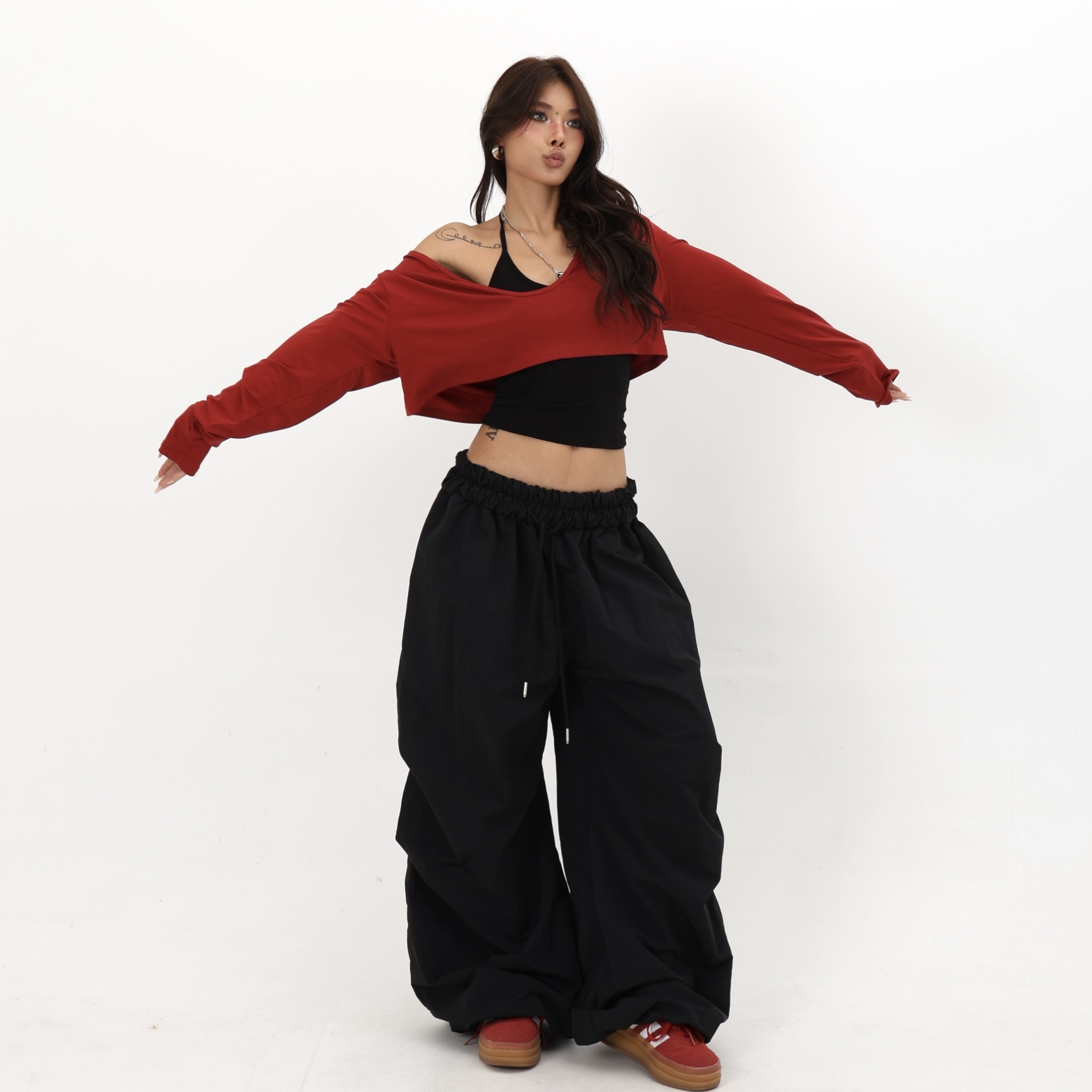 美式叠穿百搭长袖上衣