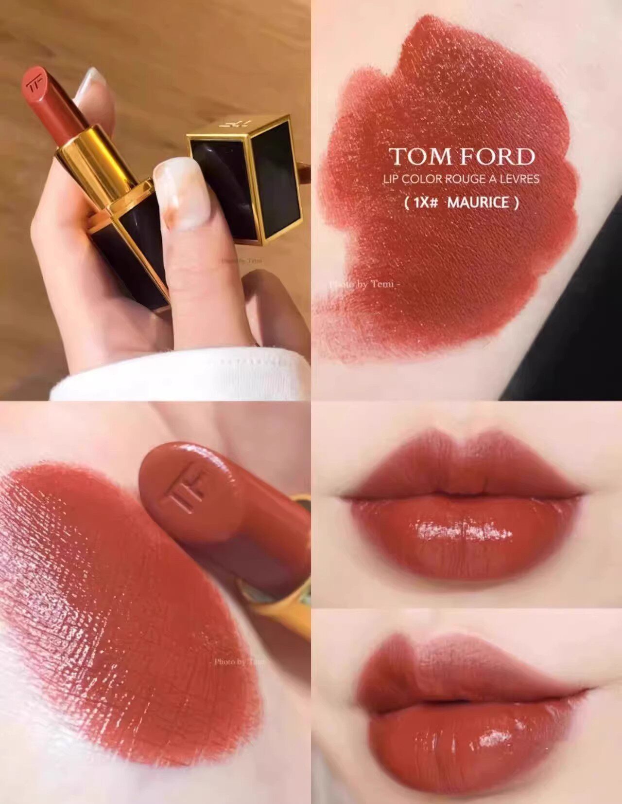 巨稀罕狠货~tf的黑管限量mini唇膏2g绝美焦糖红棕1x色号深唇友好