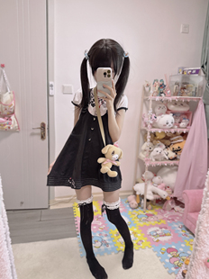 断码清仓现货萍果酱mp黑白音符套装复刻可爱显瘦日系风