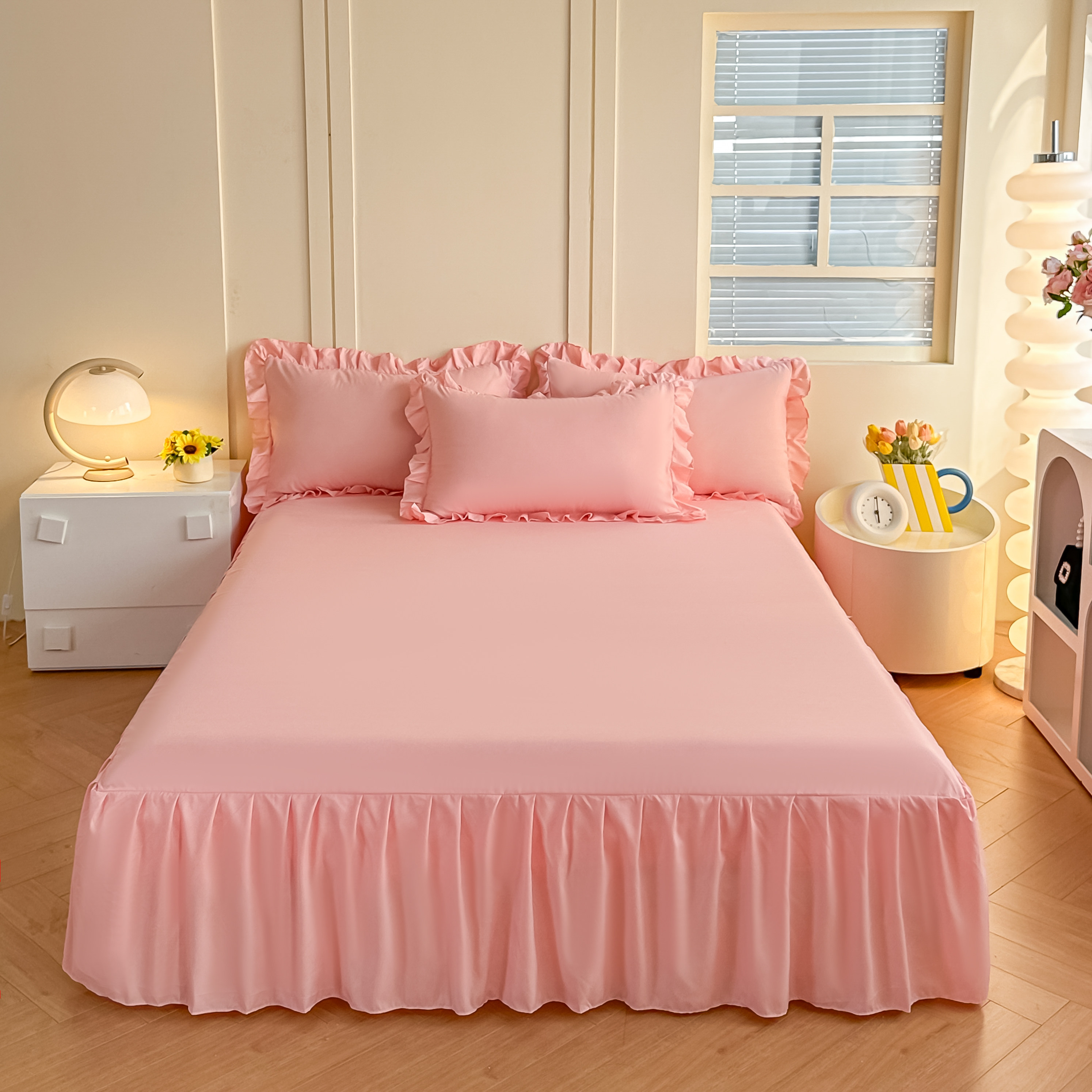 纯棉床裙床罩单件床垫保护套防尘罩全棉防滑单双人床盖围床笠床单