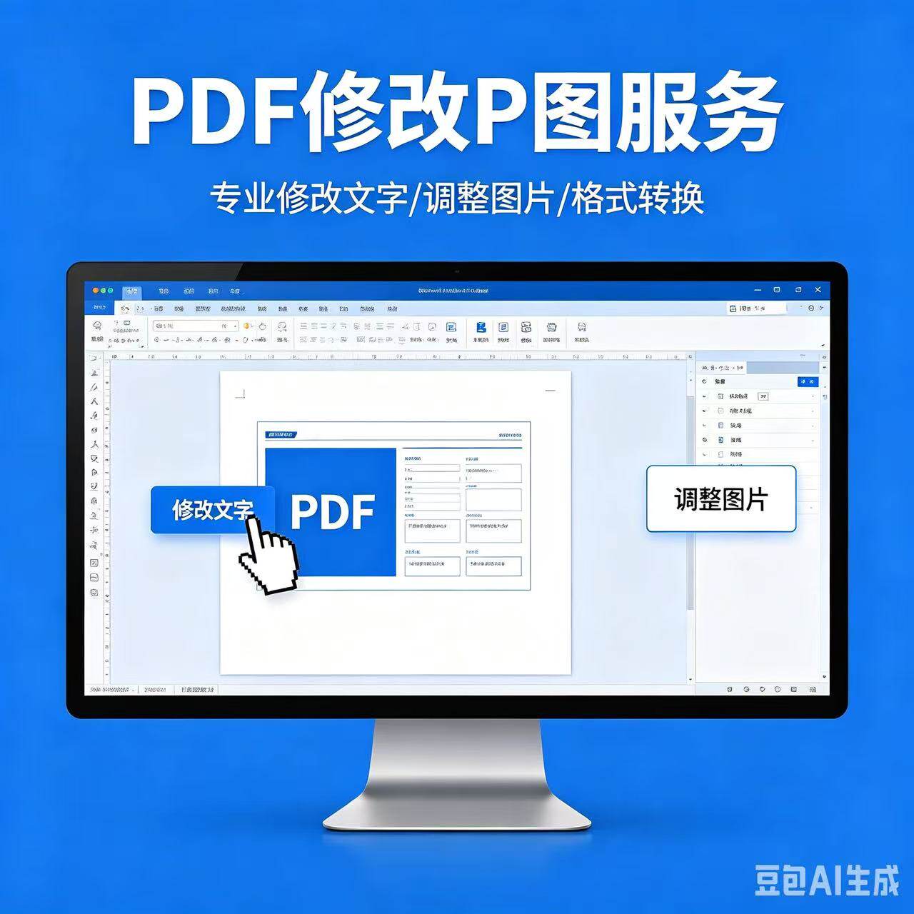 专业pdf修图图无痕修改数字P平面广告设计