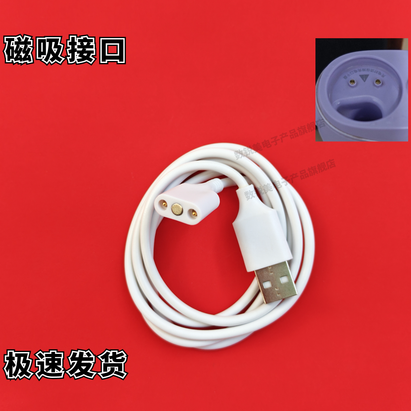 适用罗曼 mini8/mini6/mini2 冲牙器水牙线磁吸充电线  USB数据线