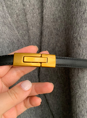 细腰带真皮时尚百搭裤带装饰西装大衣黑色皮带配连衣裙子腰链男女