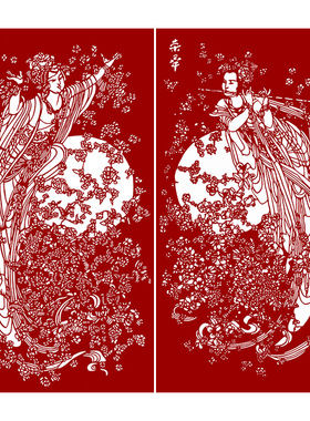 手工图案练习中国风装饰画剪纸