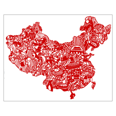 高清中国梦名族剪纸图案黑白打印底稿手工刻纸练习素材中国风图样