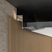 悬浮吊顶收口黑色收边条阳角金属条腻子修边压条封边条装 饰条包边