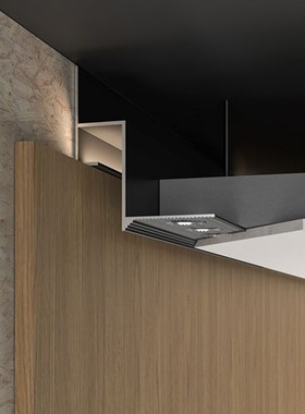 悬浮吊顶收口黑色收边条阳角金属条腻子修边压条封边条装饰条包边