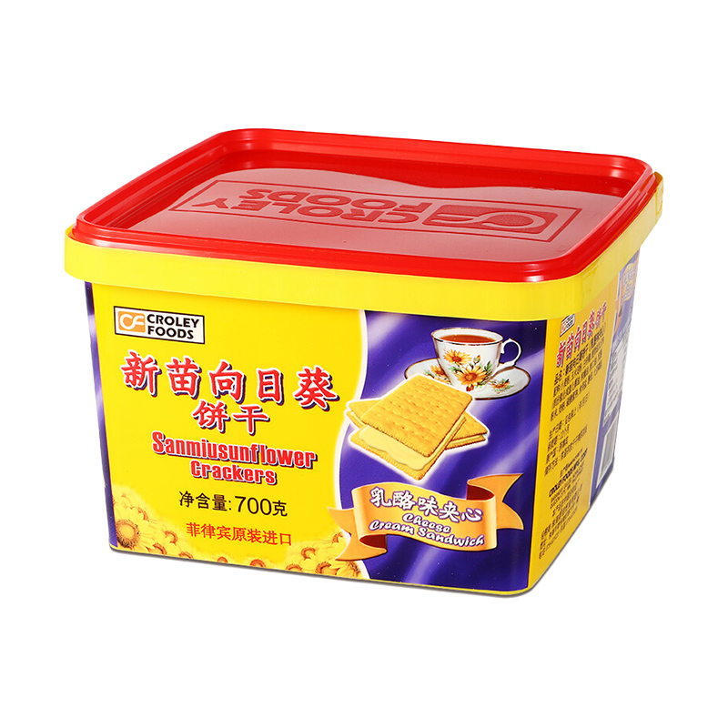 菲律賓進口夾心餅干 新苗向日葵乳酪味夾心餅干早餐糕點700g