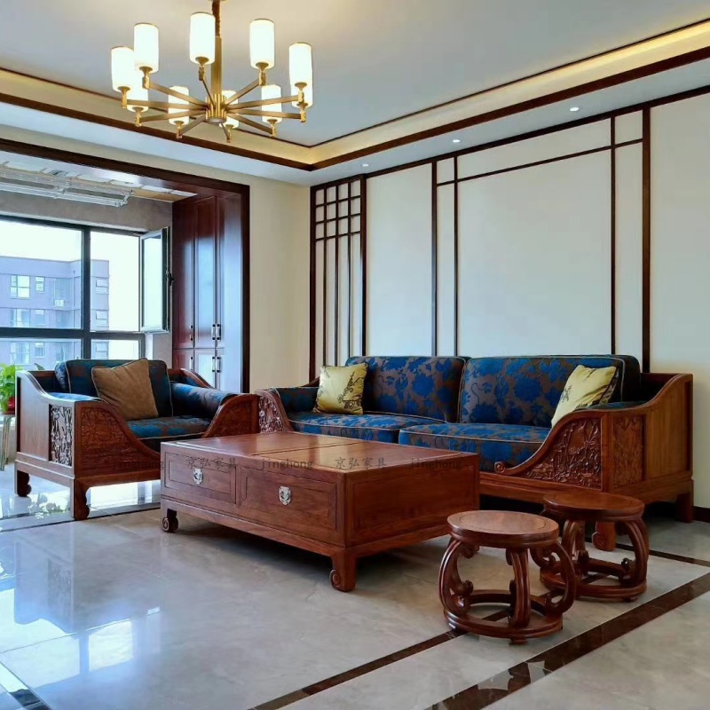 新中式客厅刺猬紫檀红木家具