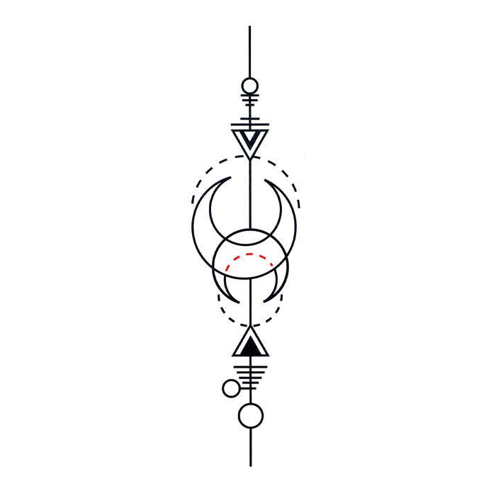 喵小姐纹身贴 不良少女月亮纹身贴防水女持久男 月神力量简约图腾