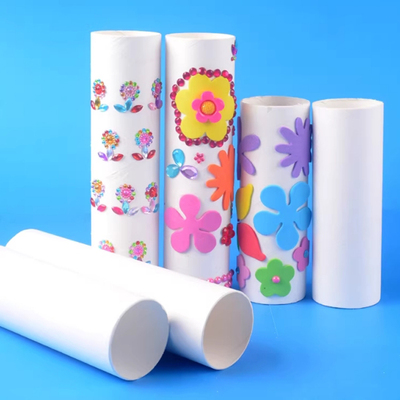 牛皮纸筒diy白色绘画涂鸦纸管益智材料手工创意玩具画画10cm15cm