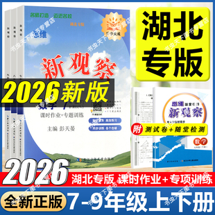 2026春湖北专版数学新观察七八九年级上下册物理化学人教版课时同步课堂训练练习册测试卷专项训练含参考答案