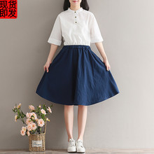 学院风2019夏装新款少女学生连衣裙1