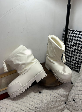 丑萌大头厚底防滑防水加绒雪地靴