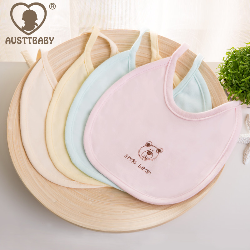 澳斯贝贝婴儿围嘴纯棉围兜 宝宝口水巾饭兜全棉口水兜四季款