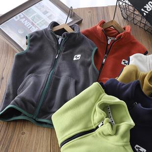 男童马甲秋冬款2025新款儿童中大童奥粒摇粒绒背心内搭校服神器