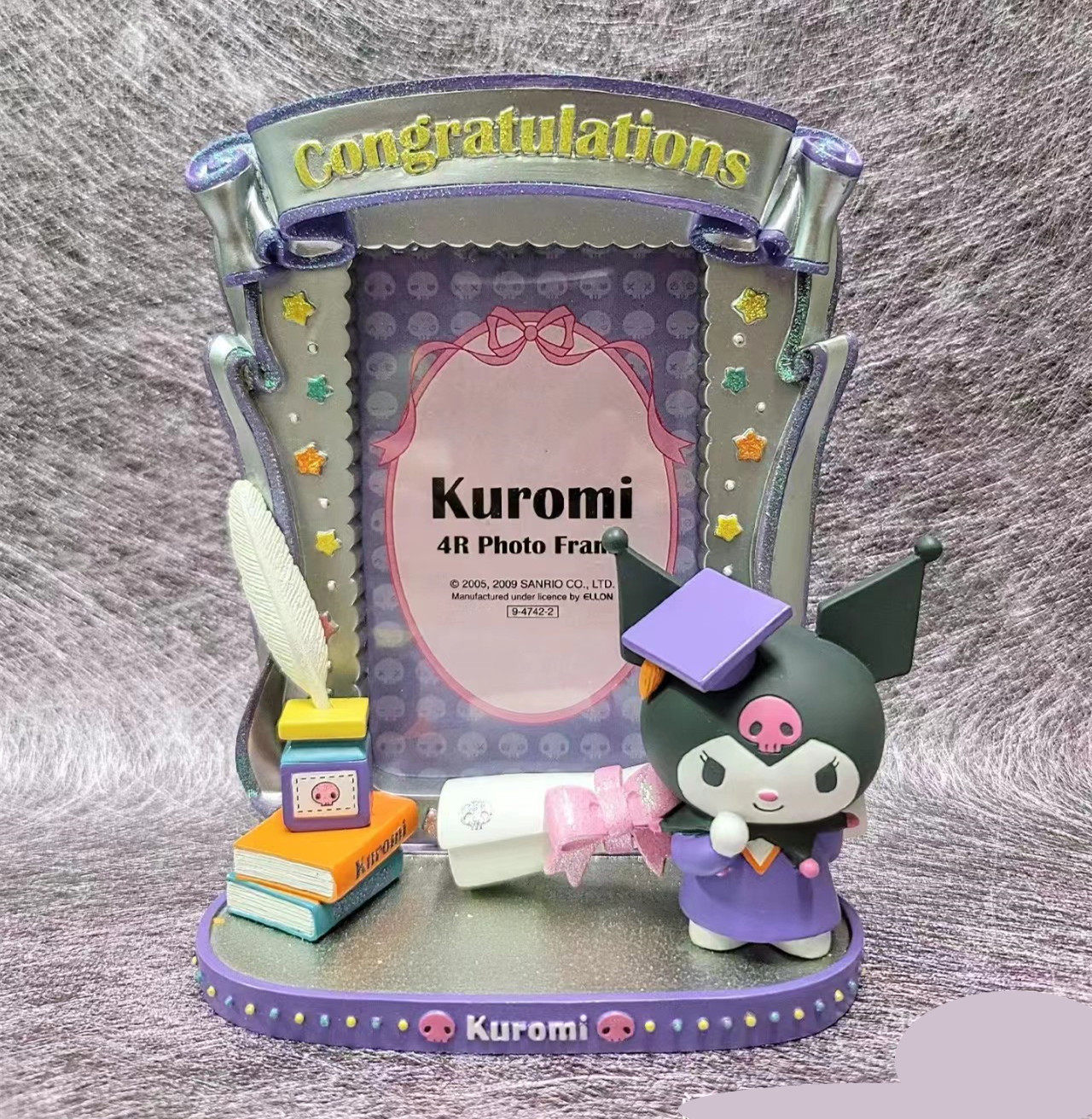 6寸卡通三丽鸥库洛米kuromi 毕业小博士礼物树脂相框工艺品摆件