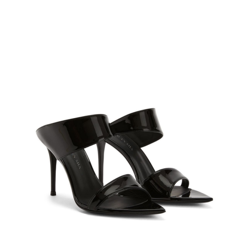 高跟鞋细跟漆皮欧美尖头凉鞋拖鞋