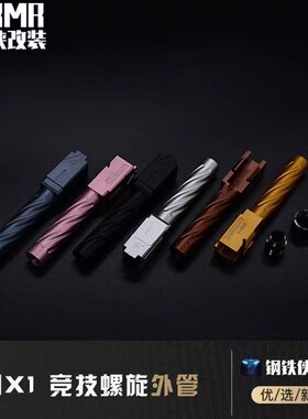 核心X1-螺旋竞技外管 配逆牙转接+装饰帽 铝合金CNC  无公差