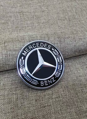 适用于奔驰机盖标GL450 ML350 GLK GLC260 GLE CLS引擎盖标志车标