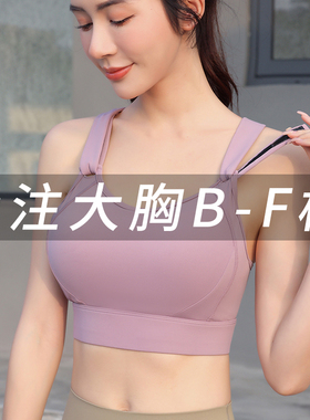 乐炼ing大胸运动内衣防震高强度女显胸小一体式大码胖mm200斤文胸