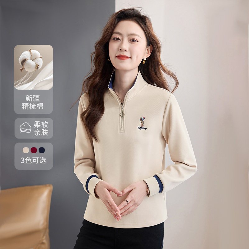 早春卫衣女春秋薄款2026新款中年妈妈洋气短款无帽外套小个子上衣