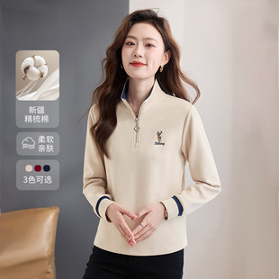 早春卫衣女春秋薄款2026新款中年妈妈洋气短款无帽外套小个子上衣