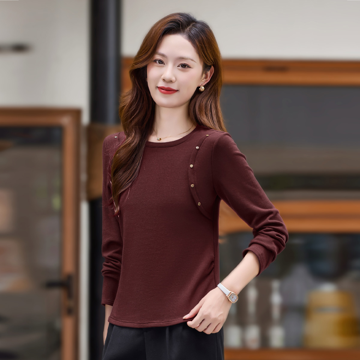 2025年新款圆领长袖T恤