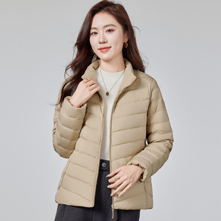 修身 短款 立领羽绒服保暖轻薄羽绒内胆时髦高端外套 女款 2025年冬季