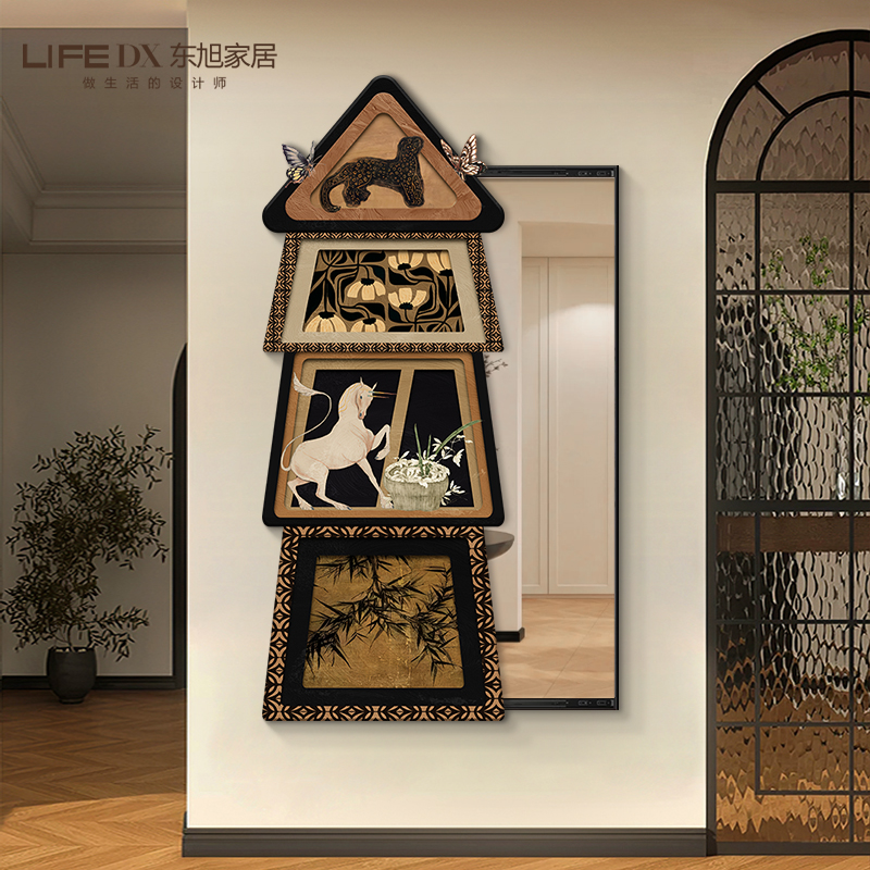 东旭玄关中古风支持定制