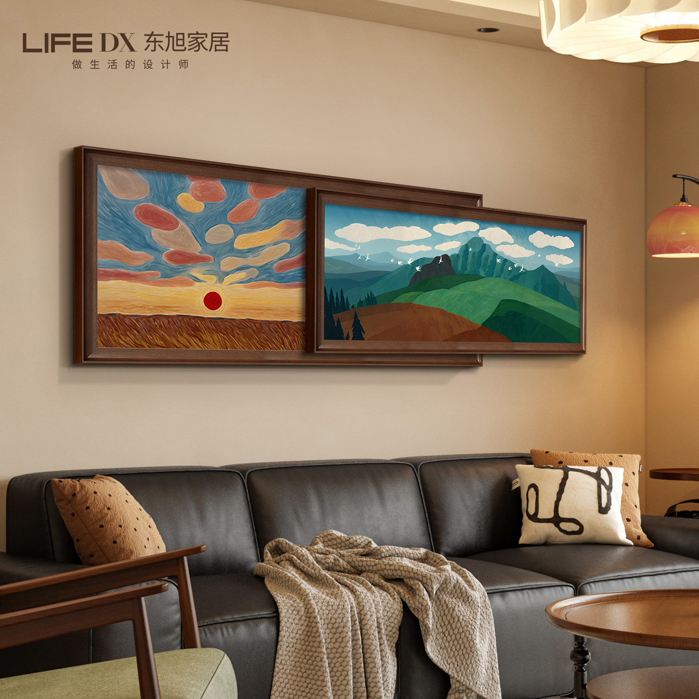 法式复古客厅装饰画中古风高级感沙发背景墙挂画大幅高档大气壁画,家居饰品,现代装饰画,淘宝优惠券,粉丝福利购,淘宝优惠卷