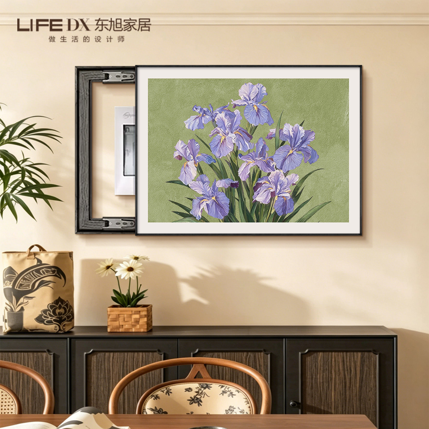 中古风电表箱装饰画法式复古配电箱电闸盒挂画餐厅免打孔2026新款图片