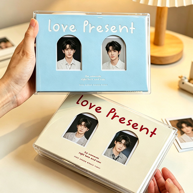 青禾纪Love Present二宫格明星小卡册3寸拍立得追星专辑纪念册图片