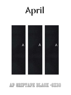 April新款进口黑色简约logo专业滑板砂纸
