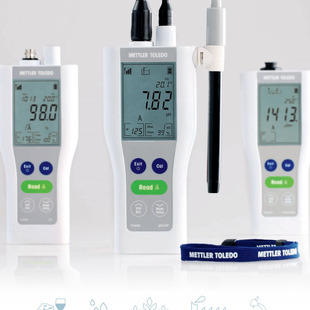 梅特勒实验室便携pH计F2-Standard数显酸度计LE438/IP67防水电极