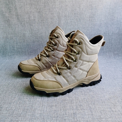 跨境出口雪地靴男加绒保暖户外抓地防滑登山徙步东北耐寒棉靴大码