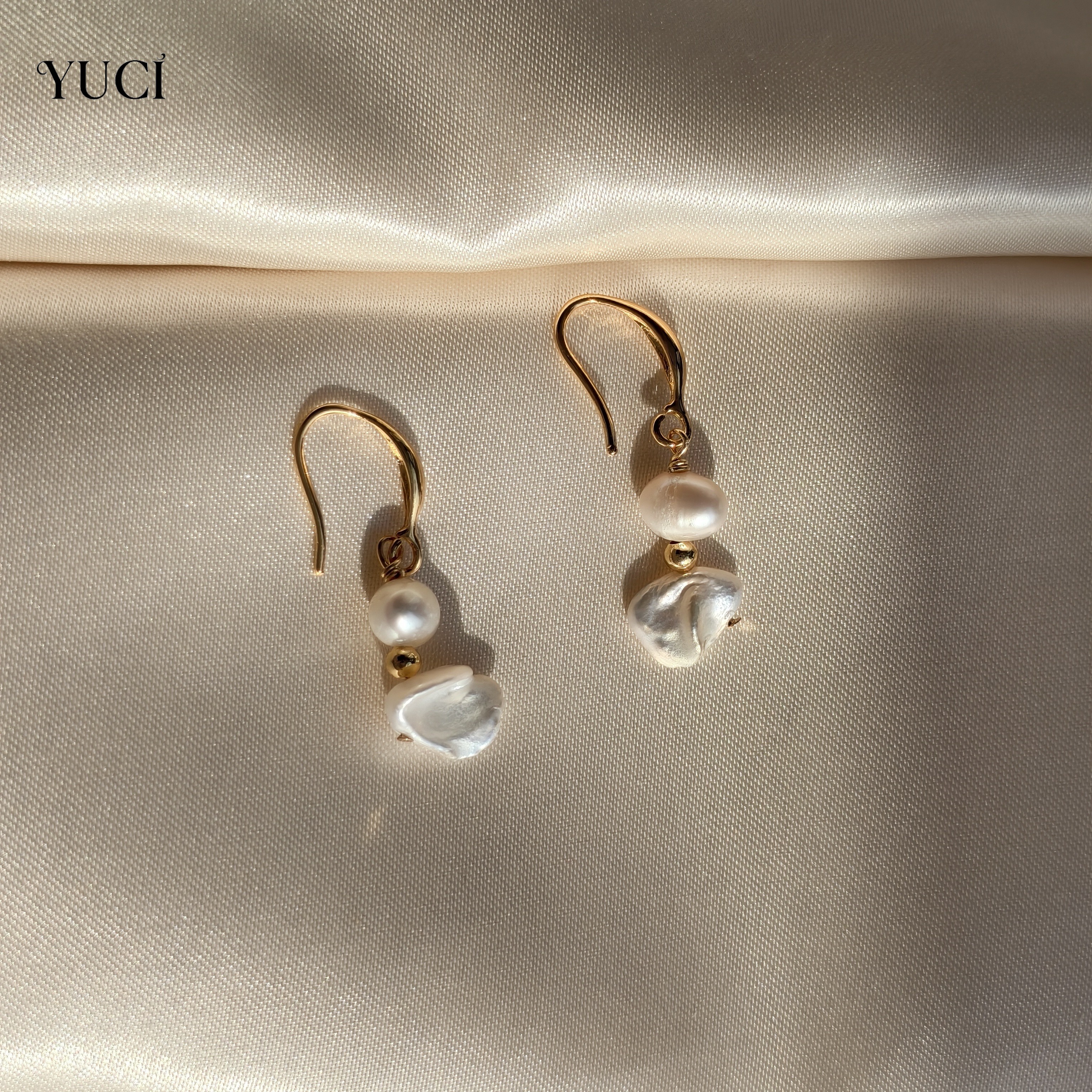 金色耳饰百搭高级设计师款不规则