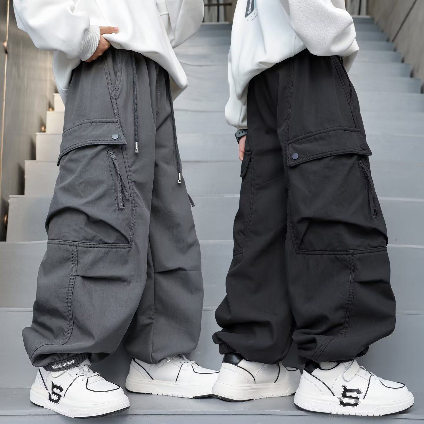 男童工装裤2025春秋新款儿童秋季长裤男孩痞帅休闲裤中大童长裤潮,童装/婴儿装/亲子装,工装裤,淘宝优惠券,粉丝福利购,淘宝优惠卷