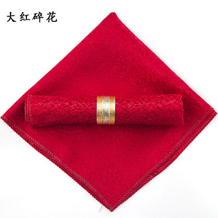 提花口布席巾折花 西餐巾餐厅欧式红色酒店擦杯布 餐巾布餐垫布