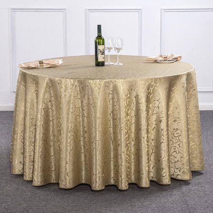 酒店圆桌桌布布艺饭店餐厅方形台布圆形欧式婚庆家用餐桌布茶几布