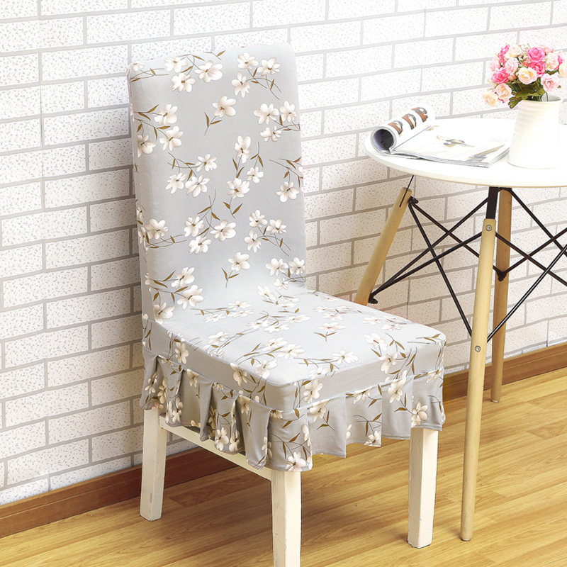 家用弹力连体餐桌椅子套罩简约现代凳子套罩酒店餐厅座椅套布艺